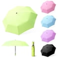 thumbnail image 1 of TFixol Windproof Auto Open Umbrella with 8 Flexible Ribs, Durable Pongee Fabric, Multiple Colors (Green, Black, Blue, Purple, Pink), Compact 11.8 Inch Design, Lightweight 12.7oz, 1 of 6