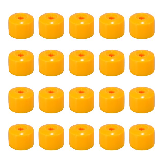20 unidades de tornillos de rueda para coche, color amarillo, 17 mm Unique Bargains Cubo Tornillo Tapa