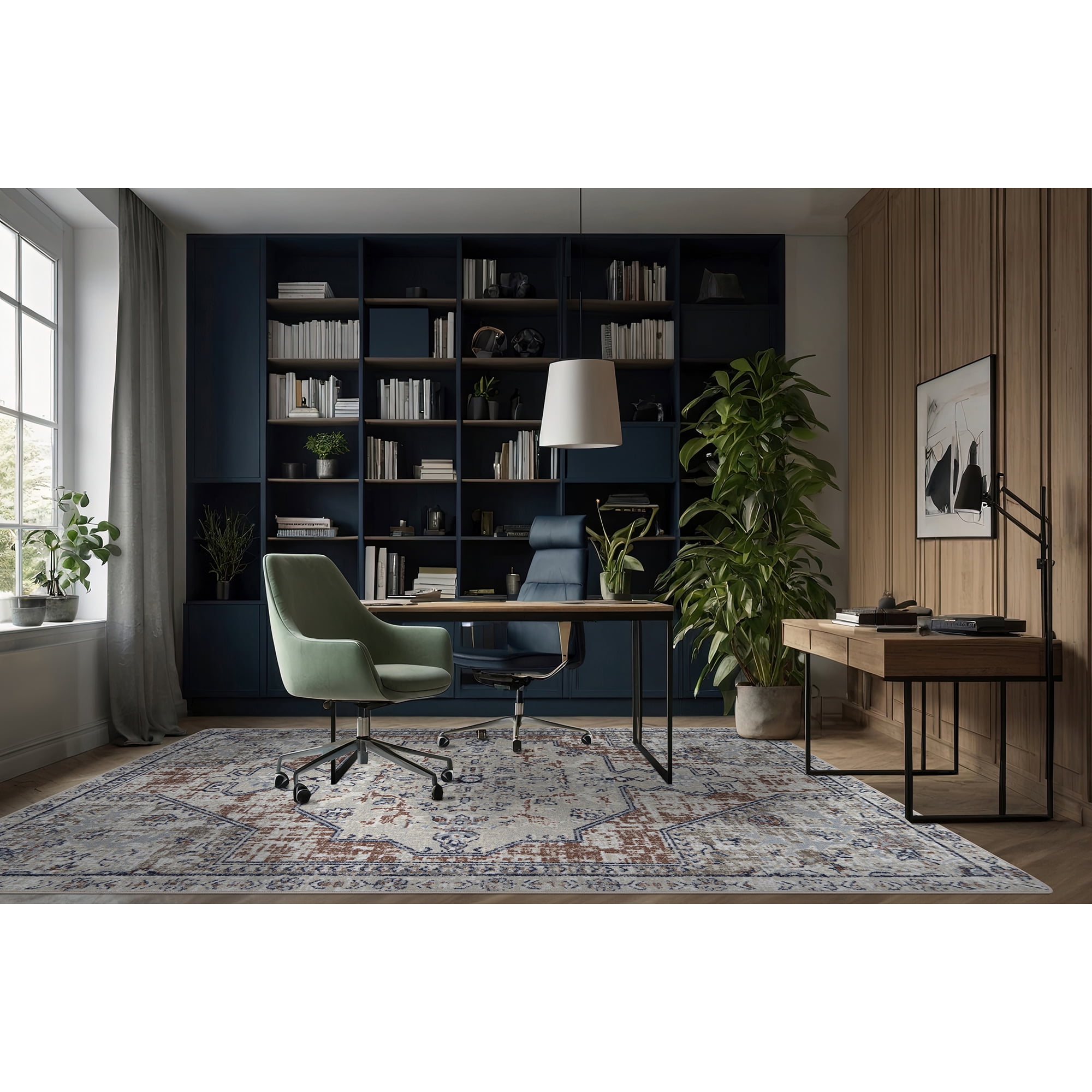 Joy Carpets Canyon Tapestry 2'1" x 7'8" Indoor Runner Rug in Color Terracotta