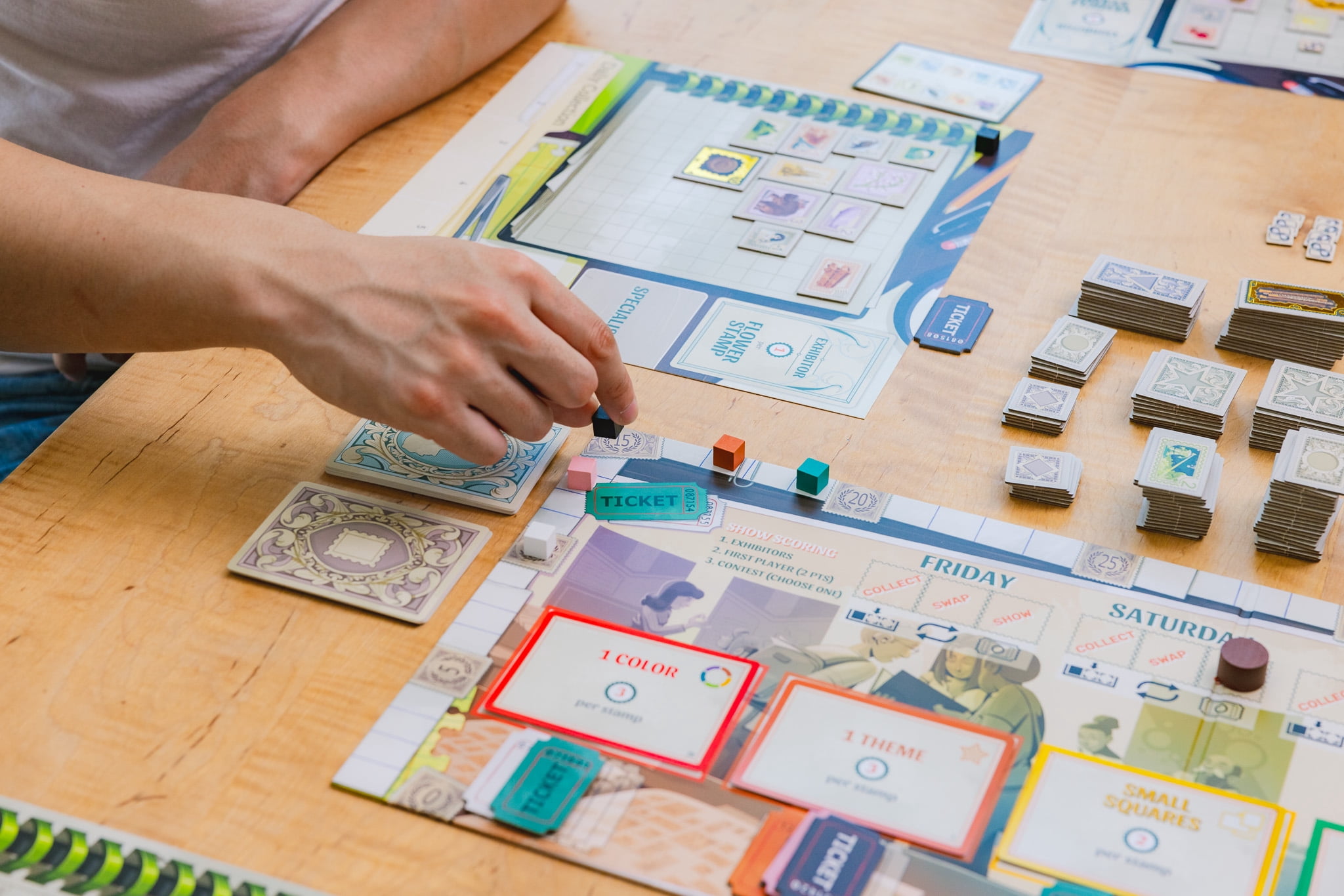Stamp Swap by Paul Salomon - Competitive Stamp Collecting Strategy Board Game from Stonemaier Games