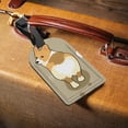 thumbnail image 3 of GZHJMY Corgi Dog Heart Shape Bun Luggage Tags Set of 2, PU Leather Travel ID Label with Privacy Name Card Cover for Travel Bag Suitcase Decoration, 3 of 6