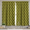 thumbnail image 2 of Ambesonne Rain Valance & Curtain, Bumble Bee Honeycomb Ogee, 55"x30", Yellow Black and White, 2 of 7