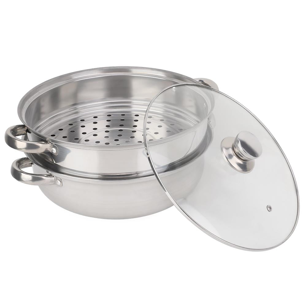 Greensen 2Layer Steamer Pot, Steel Steamer,Stainless Steel Cookware