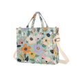 thumbnail image 7 of FORMRS Womens Corduroy Tote Bag Crossbody Shoulder Handbag with Pocket, Floral Pattern, 7 of 7