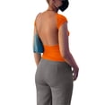 thumbnail image 2 of Camiseta sin espalda para mujer Color puro suave piel amigable transpirable moda camiseta para aniversario, 2 of 4