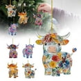 thumbnail image 2 of Creatine 2D Acrylic Colorful Cow Pendant Colorful Calf Window Decoration Pendant Suitable For Garden Window Tree Car Pendant, 2 of 4