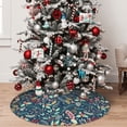 thumbnail image 5 of Sikiie berry Nuts Leaf 30-48 inches {designName} Print Christmas Tree Skirt Snowman Xmas Tree Skirt with Edge Christmas Decorations for Holiday Party-36", 5 of 7