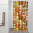 thumbnail image 2 of Fall Pumpkins Leaves Pattern Shower Curtain 36"x72" ,Bathroom Decorative Shower Curtains Set with 12 Hooks,Modern Waterproof Washable Shower Curtain, 2 of 6