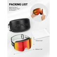 thumbnail image 5 of KAPVOE Magnetic Ski Goggles Snowboard Goggles for Men Women Snow Glasses OTG Anti Fog 1OO% UV Protection, 5 of 6