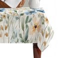 thumbnail image 4 of Blue Flowers Rustic Table Cloth Waterproof Tablecloths, Spring Vintage Botanical Floral Beige Tablecloth Dining Table Cover for Kitchen Party Tabletop Outdoor, Rectangle Tablecloth 60x84 Inch, 4 of 9