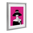 thumbnail image 2 of Stupell Industries Contemporary Black Hat Glamourous Woman Gray Framed Print Under Glass, 13 x 13, by Martina Pavlova, 2 of 8