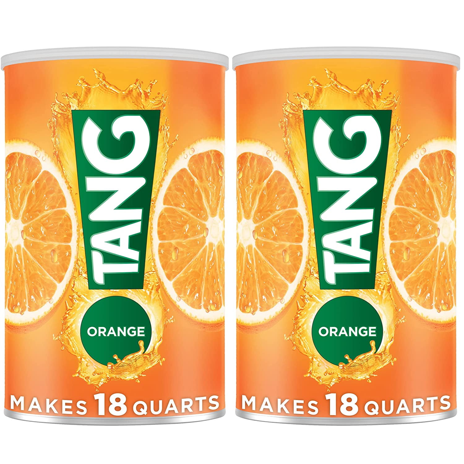Tang Orange Naturally Flavored Powdered Soft Drink Mix, 2 ct Pack, 58.9