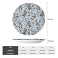 thumbnail image 2 of Balery Winter Gnome And Snowman Print Bone China Decorative Plate Ceramic Dinner Plates Art Crafts with Display Stand-8in, 2 of 6