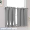 thumbnail image 6 of Short Black Out Curtains 36 Inch Length, Small Blackout Curtain Tier Rod Pocket Half Window Curtains for Kitchen Basement Cabinet Camper RV Bunk, 2 PCS, Each 30" Wx36 L, Black, 6 of 8