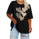 thumbnail image 1 of Tejiojio Women's Plus Size T-shirt Valentine's Day Heart Print Round Neck Short Sleeve Tops Spring Summer XL-5XL, 1 of 4