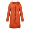 thumbnail image 4 of Monday Clearance ! Juebong Women's Solid Color Hoodie Zipper Long Sleeve Sweatshirts Long Coat Tops With Pockets, 4 of 5