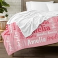 thumbnail image 3 of Custom Blanket with Name Personalized Blankets for Kids Adult Boys Girls Flannel Monogrammed Customized Blankets Throw (40''''x50''''), 3 of 6