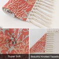 thumbnail image 6 of Orange Red Coral Coastal Hallway Runner Rug 2'x5', Ocean Nautical Seaside Beach Washable Kitchen Runner Rug with Tassels, Laundry Room Rugs Woven Cotton Carpet for Bedroom Entryway Front Door, 6 of 9