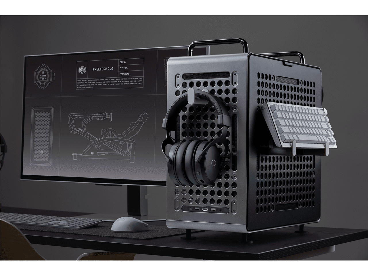 Cooler Master QUBE 540 High-Airflow ATX Mid-Tower Case, 415mm GPU Clearance Max, Designed Ready RTX 5090|RX 9070 XT, Tempered Glass, Modular & Customizable Design, Reversible I/O Panel - Stardust Iro