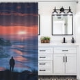 thumbnail image 5 of Sunset Lighthouse Shower Curtains - Bath Shower Curtain Set with 12 Hooks for Adults Kids Bathroom Decor Accessories, 5 of 7