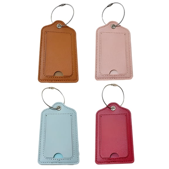 GASTROPOD 2026 New 4 Pack Luggage Tags,Privacy Cover Id Label with Stainless Steel Loop and Address Card for Travel Bag Suitcase for Travel,Backpack,Suitcase,Gift