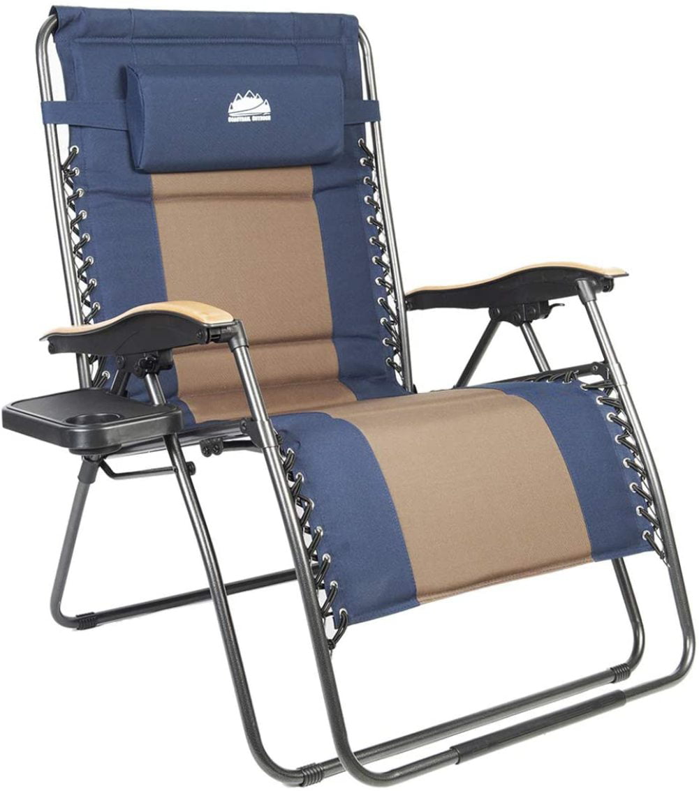 Details about   Zero Gravity Chair Oversize Lounge Chair Patio Heavy Duty Folding Recliner Blue 