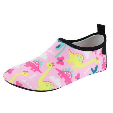

JUMESG Kids Water Shoes Toddler Boys Kids Water Shoes Girls Boys Quick Dry Aqua Socks Barefoot Non Slip Beach Swim Surf Shoes (Pink 22)