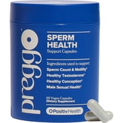 O Positiv Preggo Sperm Health Capsules for Men - OBGYN-Formulated for Improved Sperm Count & Motility with Tongkat Ali, NAC, Alpha Lipoic Acid – Male Reproductive Health, 60 Count (Pack of 1)