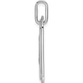 thumbnail image 2 of 14K White Gold Diamond Initial W Dog Tag Charm (Width 17.76) - Jbsp, 2 of 5