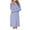 Blue, variant on Elainilye Fashion PJs for Women Printed Long Sleeve Dress Casual Loose V-Neck Pajamas Nightdress Sleepwear,Red