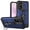 Navy, variant on ELEHOLD Rugged Hybrid Case for Samsung Galaxy A17 5G Heavy Duty with Card Slot Camera Lens Cover Magnetic Metal Ring Holder Kickstand Shockproof Case,Rosegold