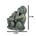 thumbnail image 3 of Whimsical Faded Bronze Color See Hear Speak No Evil Rainforest Monkeys Figurine, 3 of 10