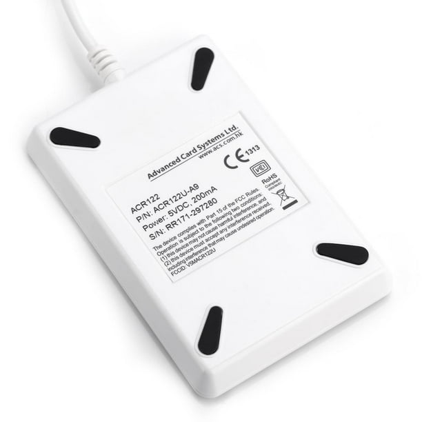 Lhcer Reader Writer Acr122u Iso a B Free Software In White Nfc Rfid Reader Writer Nfc Rfid Reader Walmart Com Walmart Com