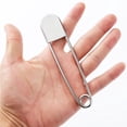 thumbnail image 5 of Tool Gadget Imperdibles de seguridad grandes, 5 PCS Imperdibles de seguridad de acero inoxidable grandes, Imperdibles de seguridad XL enormes y fuertes plateados, Lavandería extra grande, 5 of 5