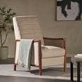 thumbnail image 4 of Harper & Bright Designs Noble House Fabric Recliner Chair, Mid-Century Wood Push Back Recliner Sofa, Adjustable Lounge Chair with Thicker Backrest and Seat Cushion for Living Room, Sand, 4 of 17