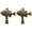 Polished Brass - Pack of 2, variant on Royal Designs, Inc. Fish Design Finial for Lamp Shade, F-5067AB-1, Antique Brass, Single