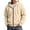 Beige-10914jj, variant on Hearthz Hooded Flannel Sweatshirt for Men Oversized Zip Up Mens Hooded Sweatshirts Drawstring Fall Winter Warm Jacket with Hoodie for Men Black L