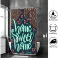 thumbnail image 4 of Bath Shower Curtain Liners 66"x72", Home Sweet Home for HousewarmingPolyester Waterproof with 12 Curtain Hooks Bathroom Accessories Decoration, 4 of 6