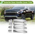 thumbnail image 2 of Cubierta de manija de puerta exterior trim frontal izquierda, frontal derecha, trasera izquierda, trasera derecha para Chevy Silverado 1500 2020-2022 ABS 1 juego, 2 of 7