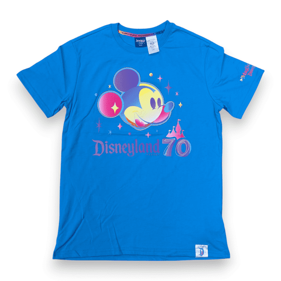Disneyland Resort 70th Anniversary T-Shirt – Mickey Mouse Graphic, Small, Cotton Blend