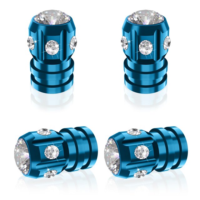Quarkace Tapones Para Válvulas De Neumáticos, Tapones Para Válvulas Con Diamantes De Imitación Brillantes, Paquete De 4 Para Coches, Todoterrenos, Camiones, Motocicletas, Bicicletas, Revestimiento Ant