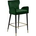 thumbnail image 4 of Meridian Furniture Luxe 28"H Velvet Counter Stool in Green (Set of 2), 4 of 7