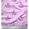 thumbnail image 1 of Soimoi Velvet Fabric Leaves & Floral Block Print Sewing Fabric Yard 58 Inch Wide, 1 of 3