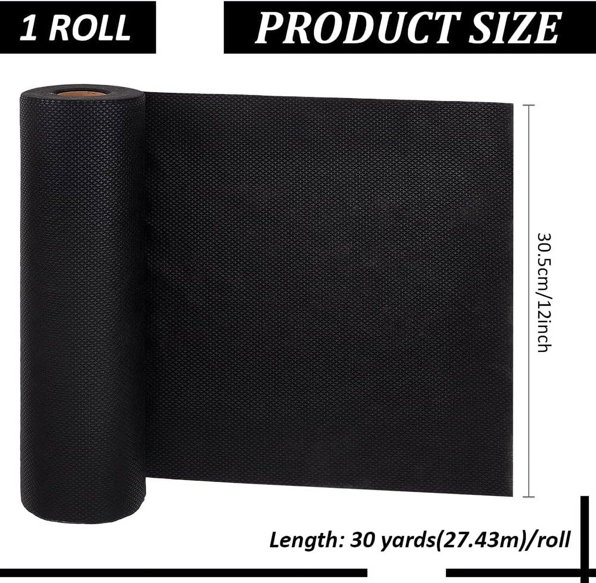 30 Yards Black No Show Mesh Fabric 12 Inch Iron on Nylon Fabric Embroidery Stabilizer Backing for Machine Embroidery and Hand Sewing