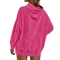 thumbnail image 3 of Oversized Hoodies for Women Fall Winter Long Sleeve Plain Baggy Drop Shoulder Hooded Sweatshirt with Pockets Pullover Tops, 3 of 6