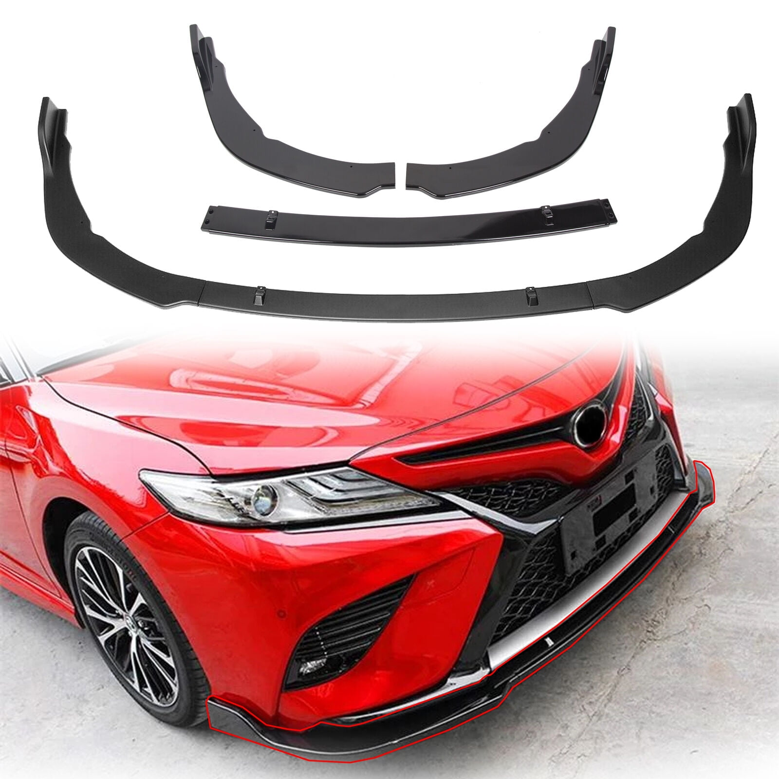 Front Bumper Lip Cover Trim Spoiler Chin Splitter Cover For Toyota