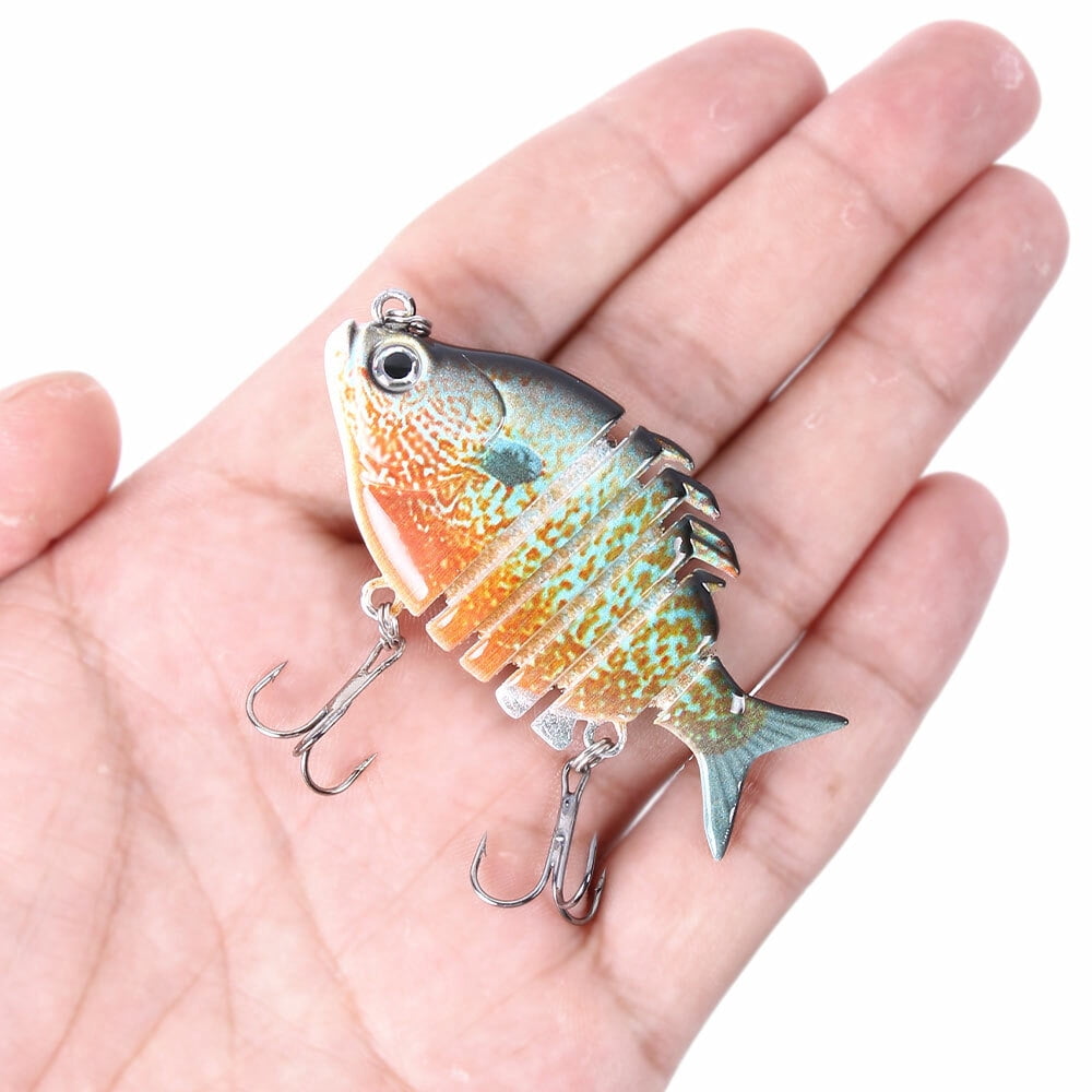 6PCS Lot Multi Jointed Fishing Lures Swimbait Bait Hooks Crankbait 6-Segment