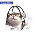 thumbnail image 2 of Lukts Petit Sac à Lunch Motif Chaton Mignon pour Hommes Femmes Boîte à Lunch Isolée Mini Sac à Lunch Portable Sac Isotherme Réutilisable, 2 of 6