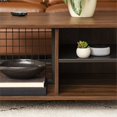 thumbnail image 3 of Zane 30" Contemporary Metal and Wood Square Coffee Table in Dark Walnut, 3 of 12
