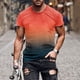 thumbnail image 3 of Mens Casual Pantalones Cortos Raya Impresión Suéter Fitness Deportes Camiseta, Poliéster Cuello Redondo Blusa para Al Aire Libre, Diario Y Primavera Verano Desgaste, 3 of 5